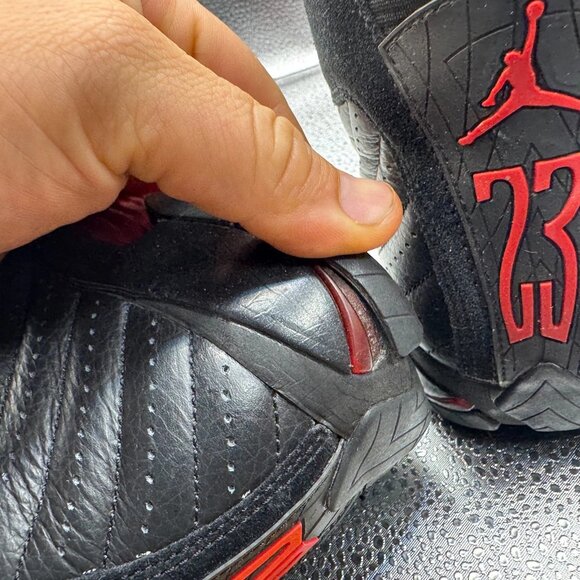 Size 8 Air Jordan 14 Retro Mens Black Red Athletic Shoes 311832-002 SEPARATION - Picture 6 of 11